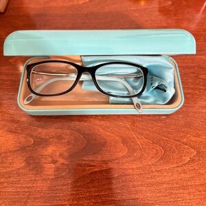 Tiffany & Co. Black & Turquoise Cat-Eye Glasses with Case